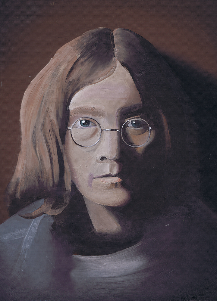 Ölbild von John Lennon.